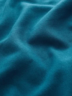 Blauwgroen - Sweatshirt met korte rits