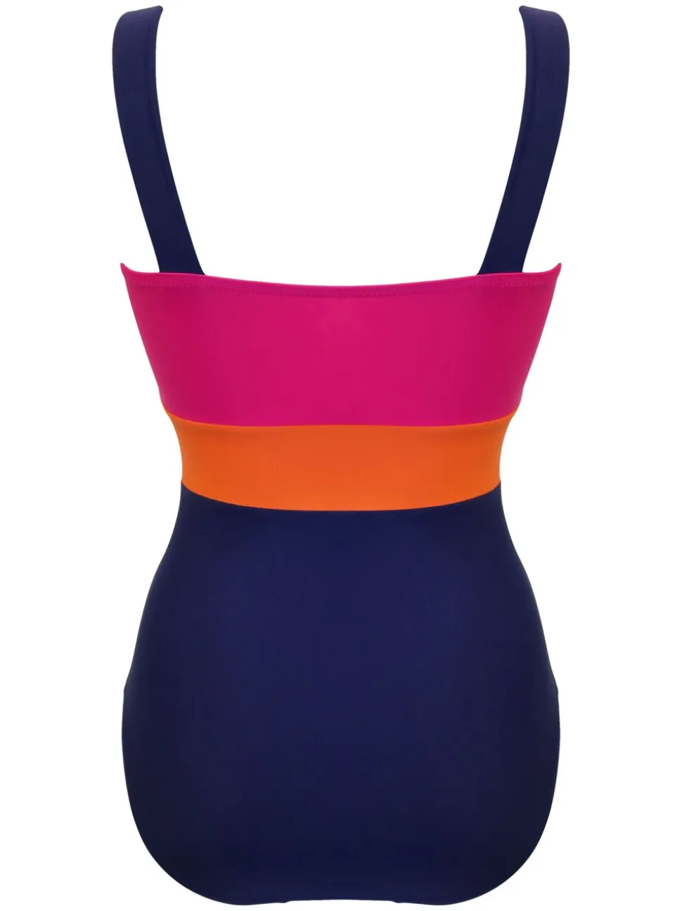blauw/roze - Pour Moi Palm Springs corrigerend badpak met kleurvlakken