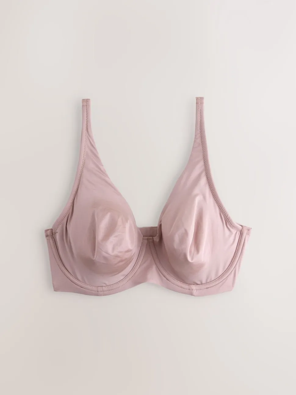 Blauw/roze/crème - Verpakking van 3 gladmakende T-shirtbeha's van microvezel, cupmaat DD+, ultiem comfort