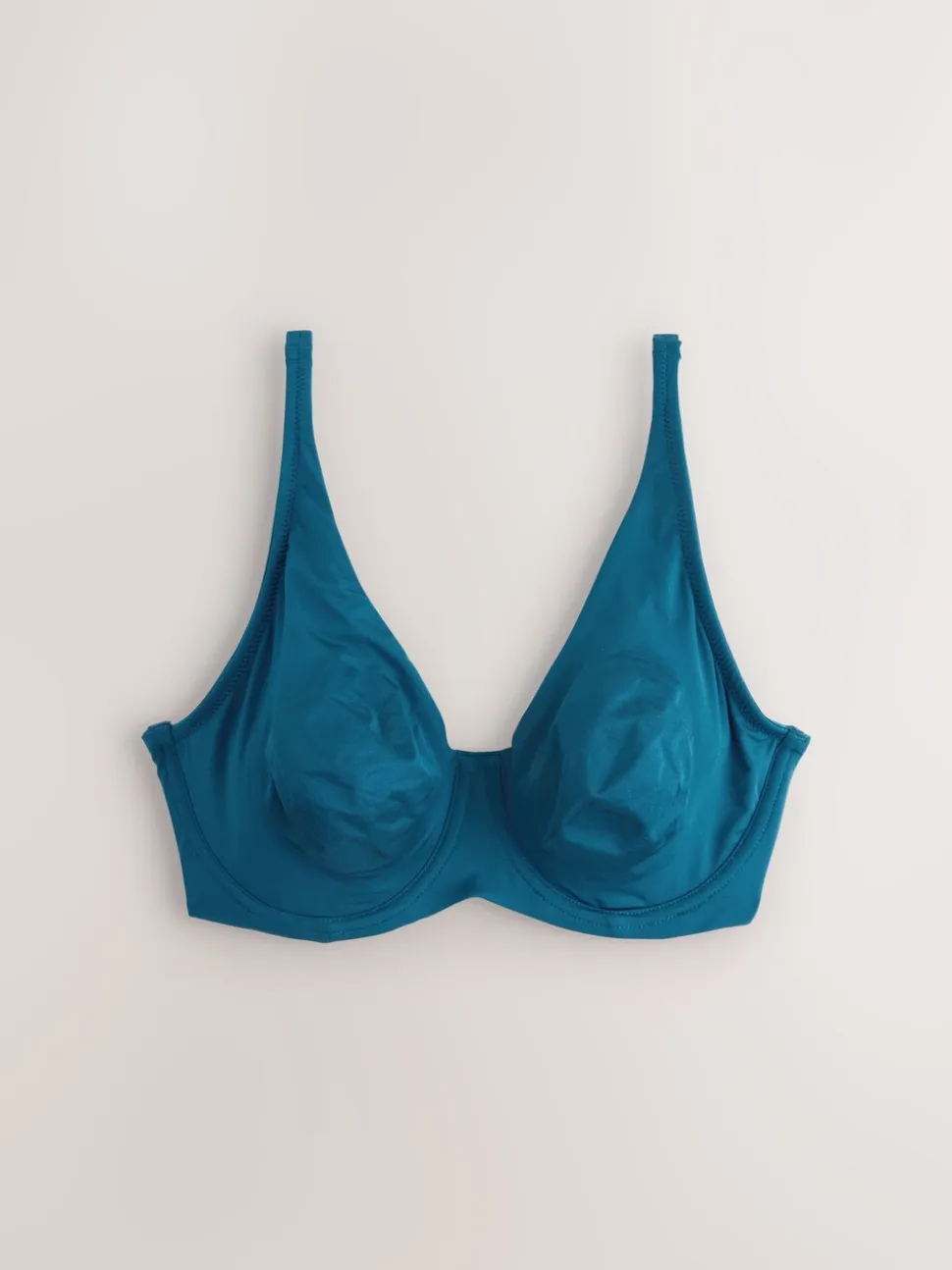 Blauw/roze/crème - Verpakking van 3 gladmakende T-shirtbeha's van microvezel, cupmaat DD+, ultiem comfort