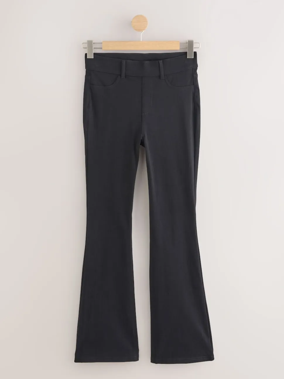 Blauw/Zwart - Set van 2 lange jersey denim bootcut leggings
