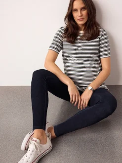 Blauw/Zwart - Verpakking van 2 denim zwangerschapsjeggings