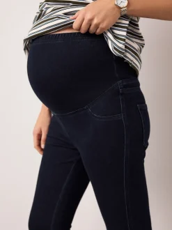 Blauw/Zwart - Verpakking van 2 denim zwangerschapsjeggings