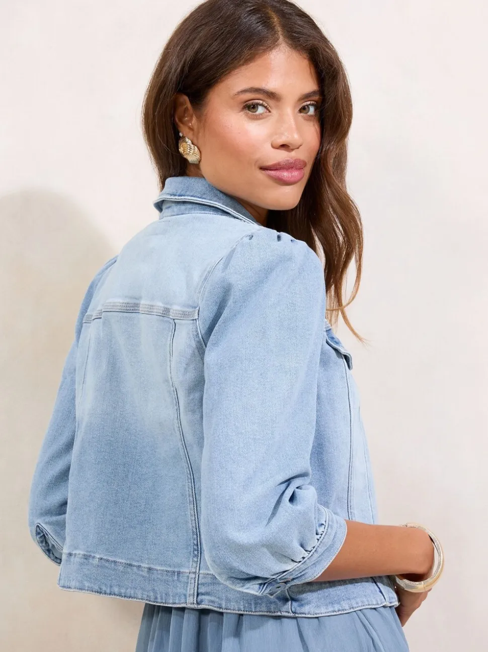 Bleach wash - Lipsy - Denim jack met kraag en armbandmouwen