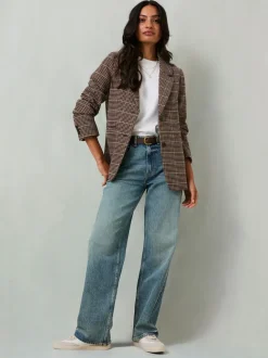 Bleach Wash Denim - FatFace Relaxed Straight Jeans