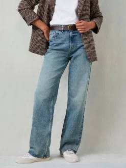 Bleach Wash Denim - FatFace Relaxed Straight Jeans