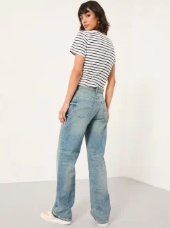 Bleach Wash Denim - FatFace Relaxed Straight Jeans