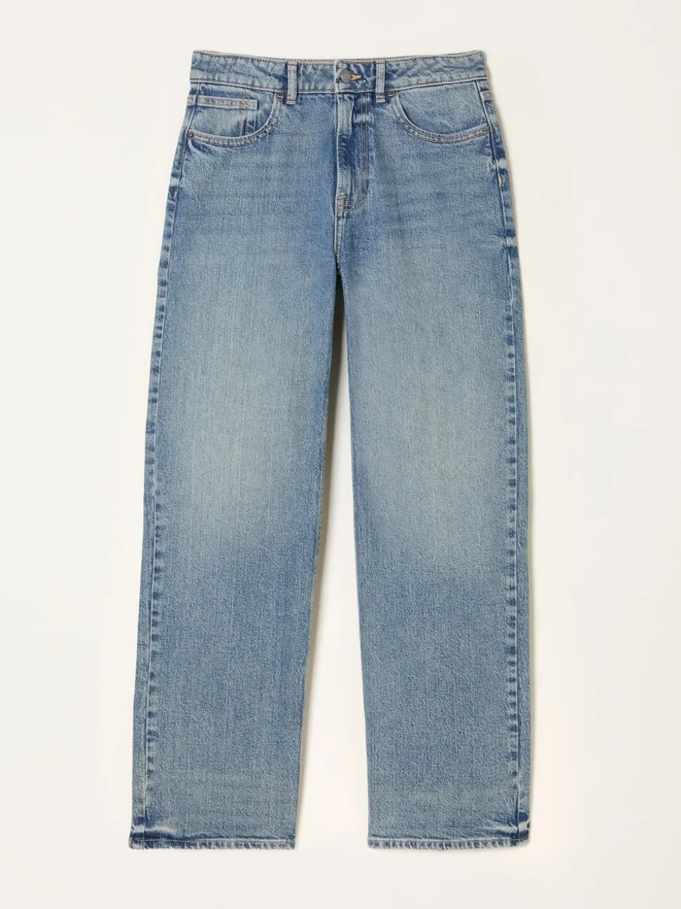 Bleach Wash Denim - FatFace Relaxed Straight Jeans