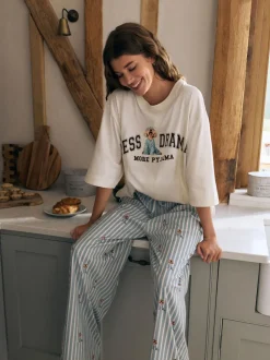 Blue Charlie The Cockapoo - Tricot pyjama met korte mouwen