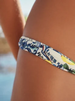 Blue/White Porcelain Sardine Print - Bikinibroekjes