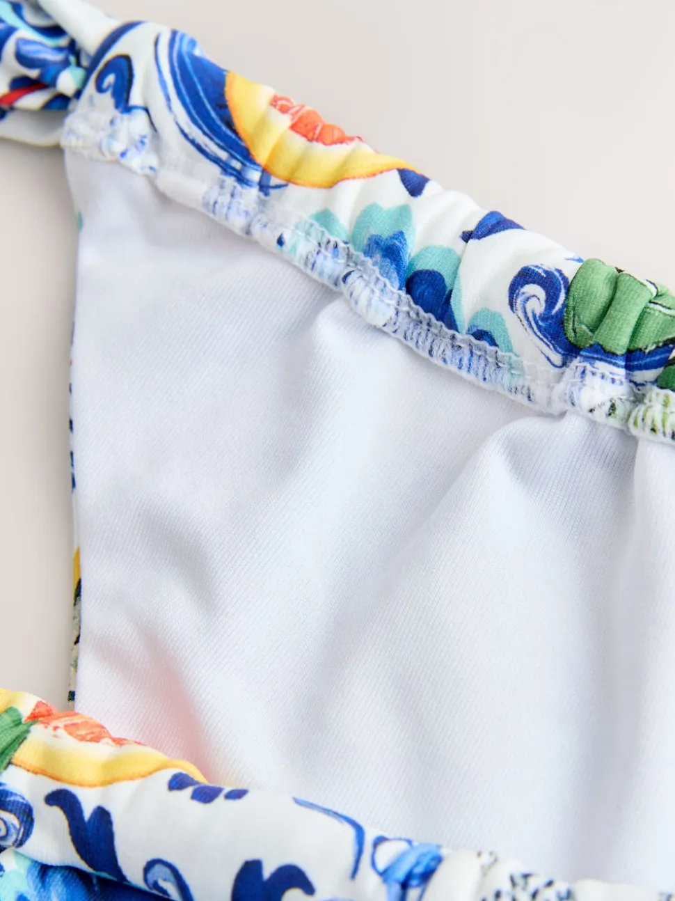 Blue/White Porcelain Sardine Print - Bikinibroekjes