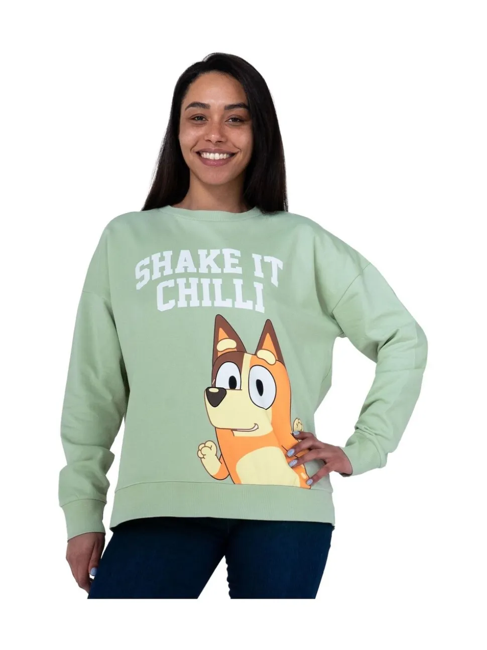 Bluey Character Ladies Chilli Sweatshirt