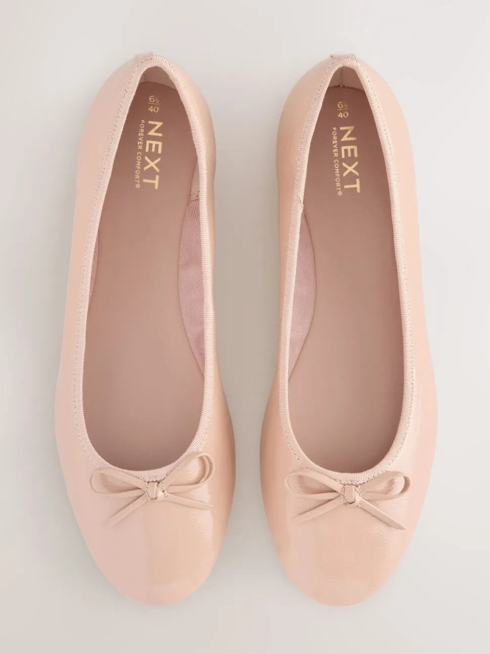 Blush Roze lakleer - Ballerina's met ronde neus