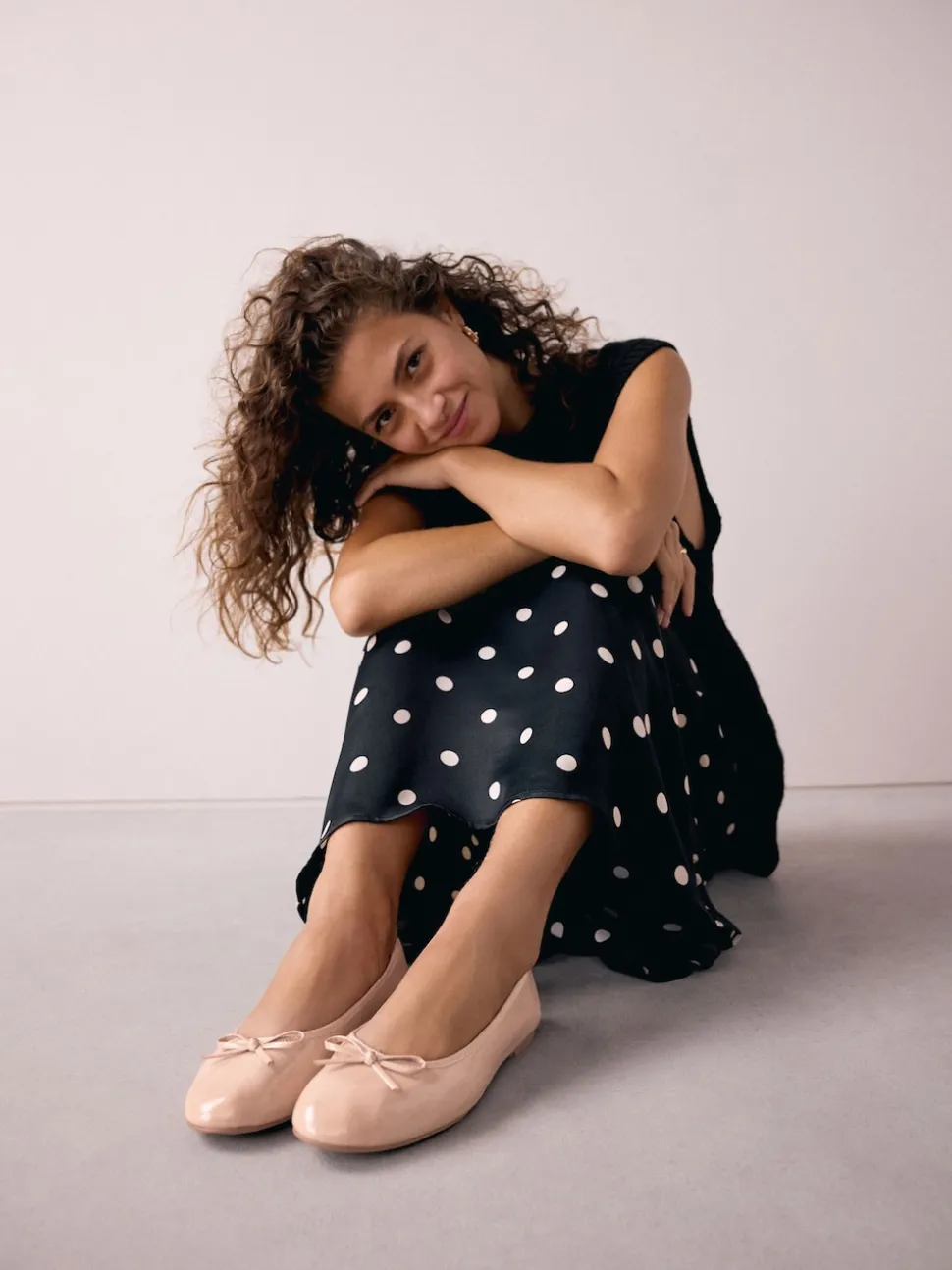 Blush Roze lakleer - Ballerina's met ronde neus