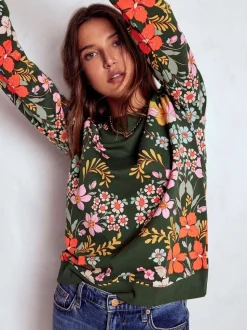 Boden - Rosa sweatshirt met print