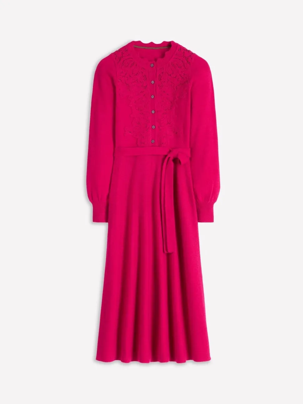Boden Lace Insert Knitted Midi Dress