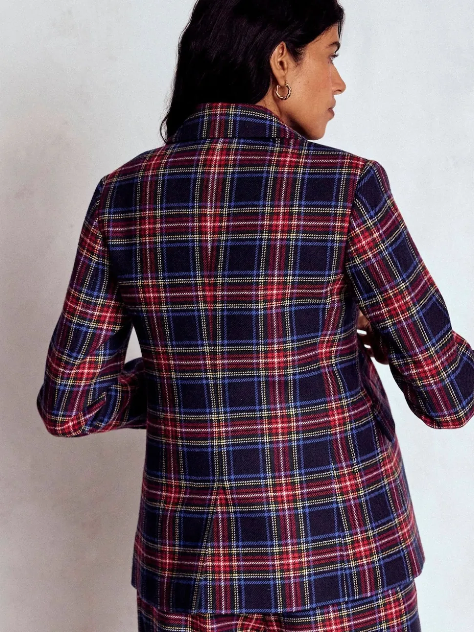 Boden Stamford Wool-Blend Check Blazer