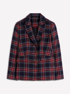 Boden Stamford Wool-Blend Check Blazer