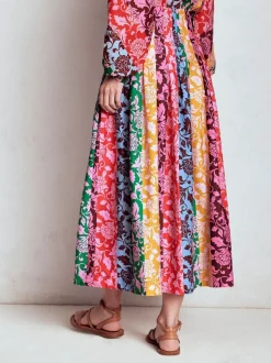 Boden Valentina Poplin Midi Skirt