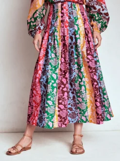 Boden Valentina Poplin Midi Skirt