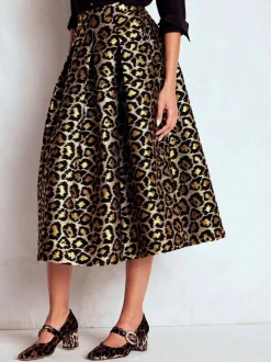 Boden Verity Jacquard Midi Skirt