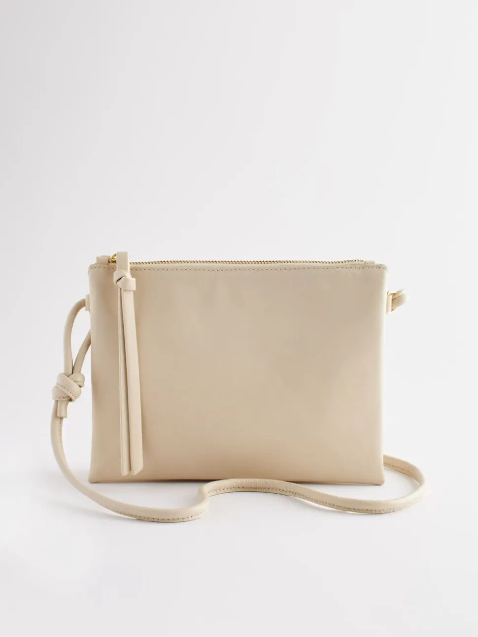 Bone crème - Leren crossbodytas