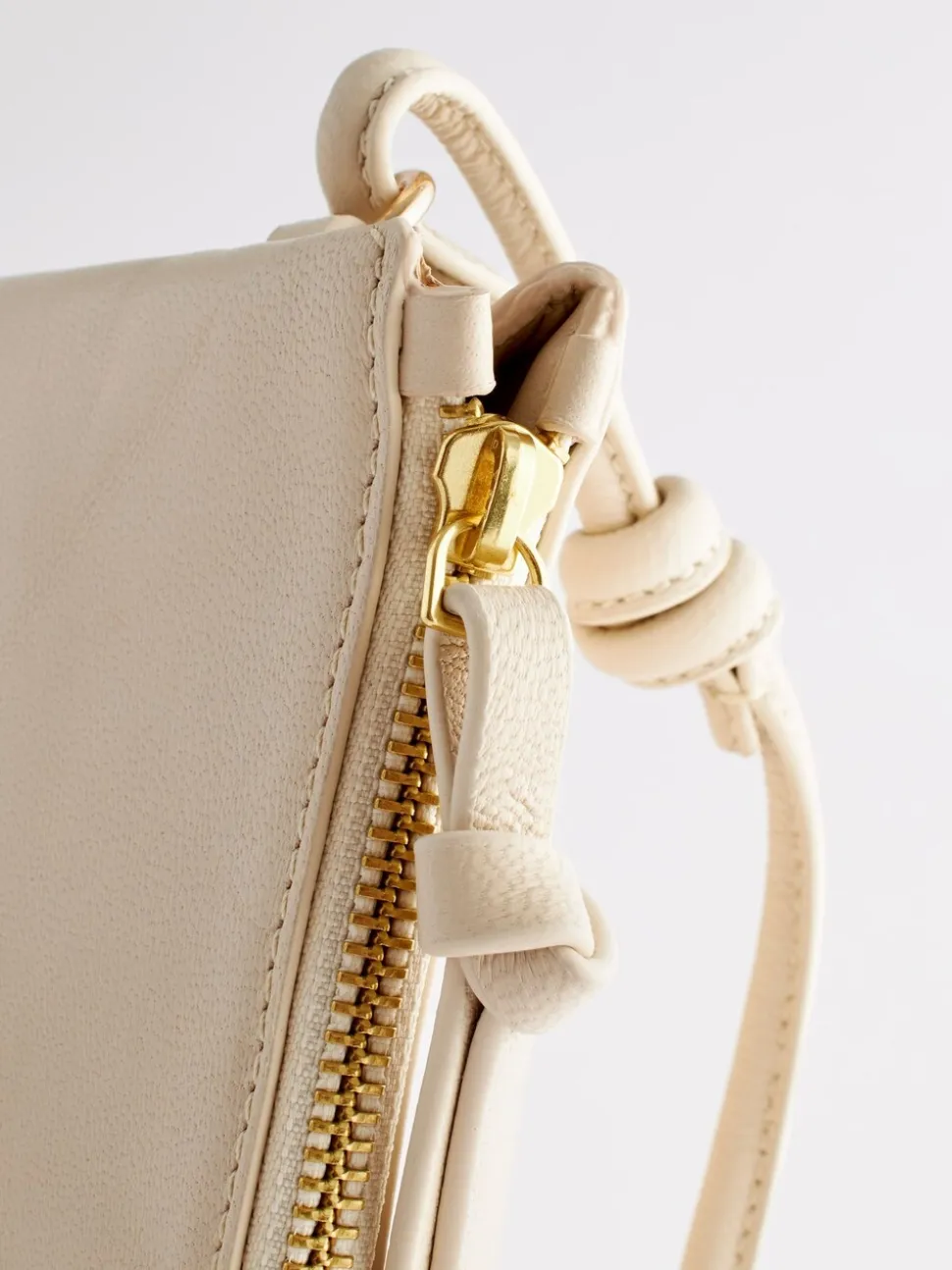 Bone crème - Leren crossbodytas