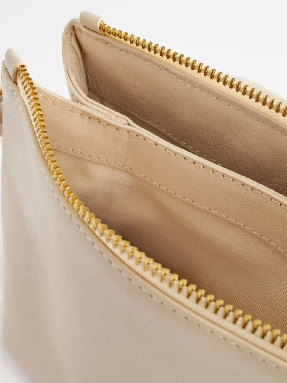 Bone crème - Leren crossbodytas