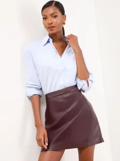 Bordeaux Rood imitatieleer - Lipsy - Minirok