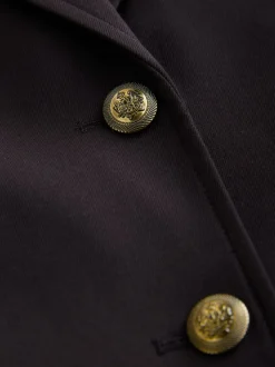 Bordeauxrood - Fitted Single Breasted Blazer