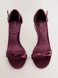 Bordeauxrood - Forever Comfort® Mini Satin Bow Heeled Sandals