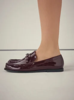 Bordeauxrood - Forever Comfort® Bow Detail Ruched Toe Loafers