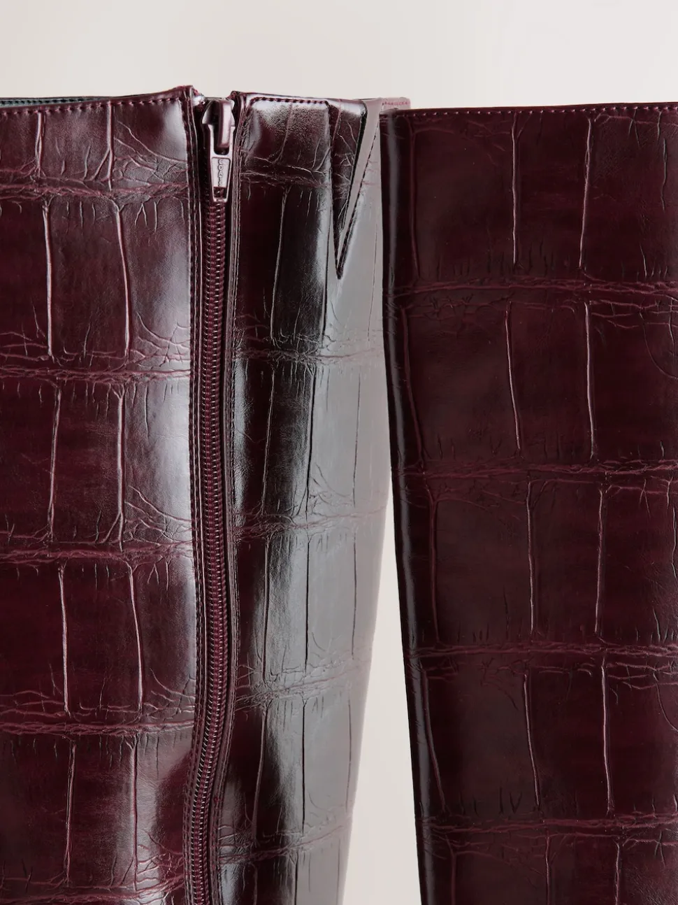 Bordeauxrood - Forever Comfort® - Kniehoge laarzen met gebogen hak