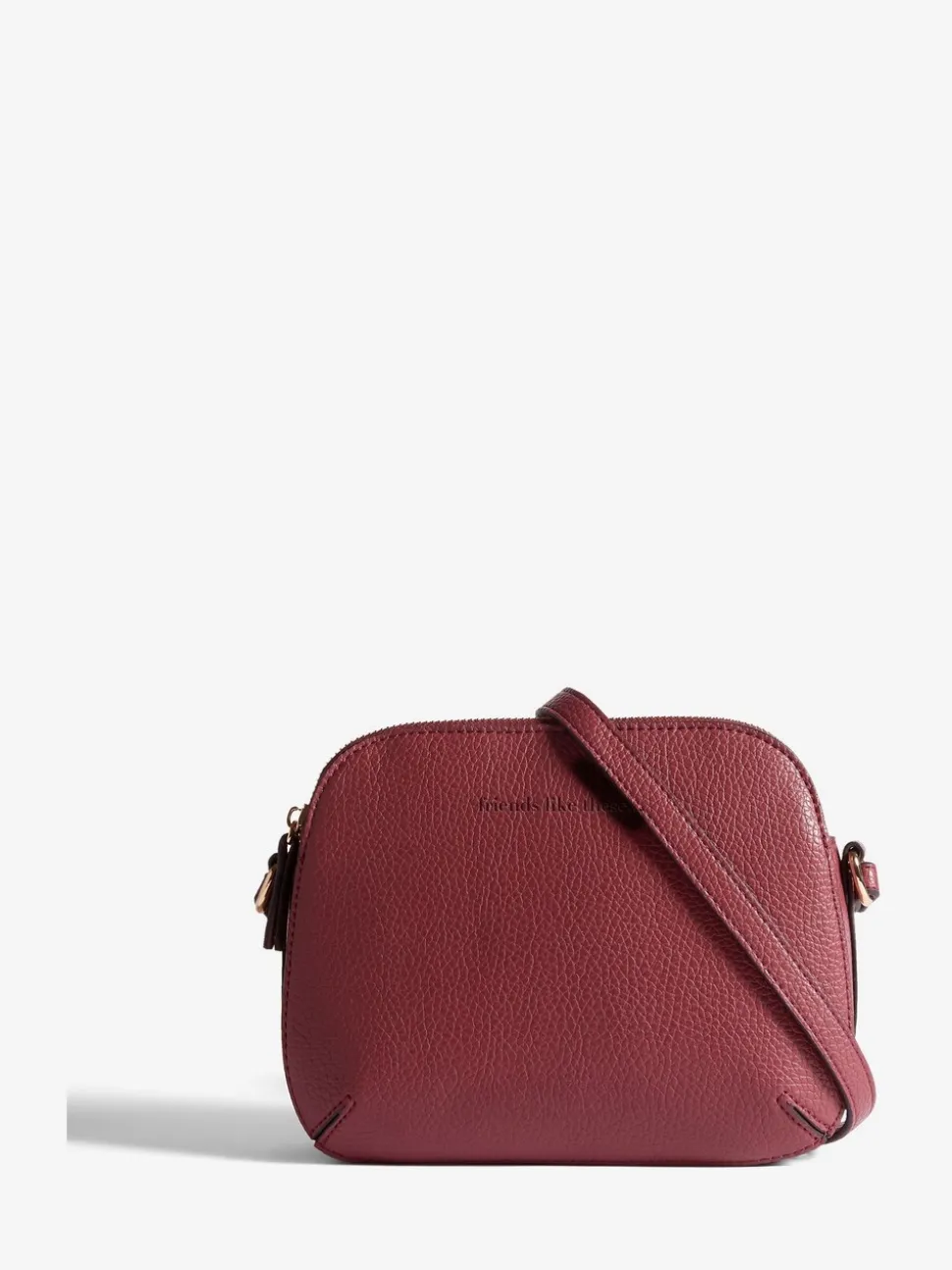 Bordeauxrood - Friends Like These Double Compartment Cross-Body Bag