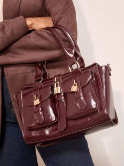Bordeauxrood - Friends Like These Padlock Pocket Bag