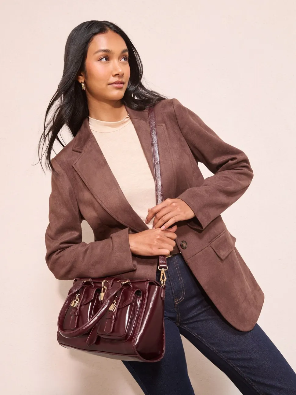 Bordeauxrood - Friends Like These Padlock Pocket Bag