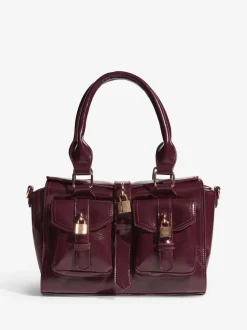 Bordeauxrood - Friends Like These Padlock Pocket Bag