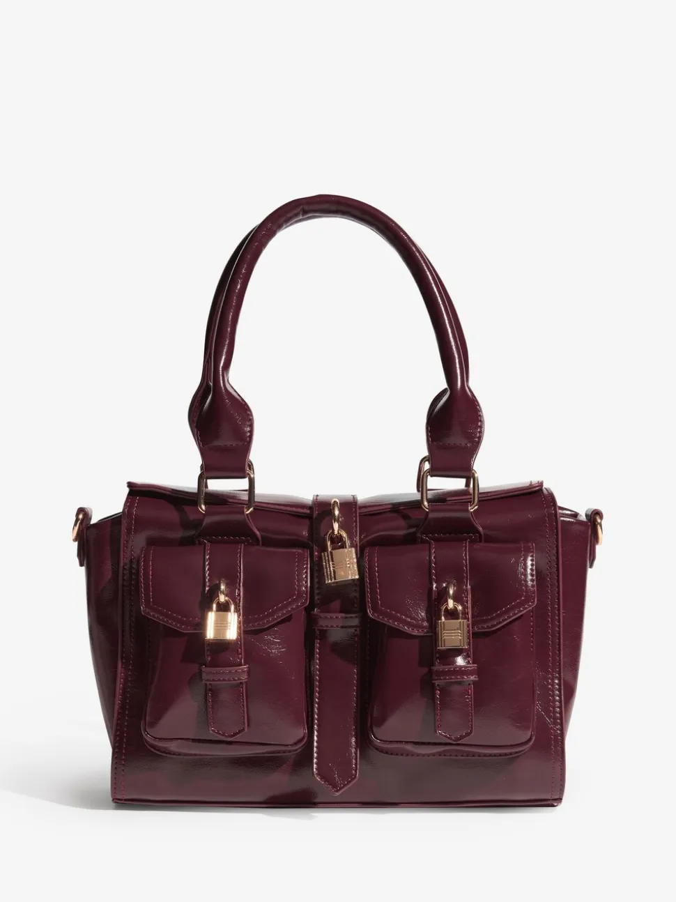 Bordeauxrood - Friends Like These Padlock Pocket Bag