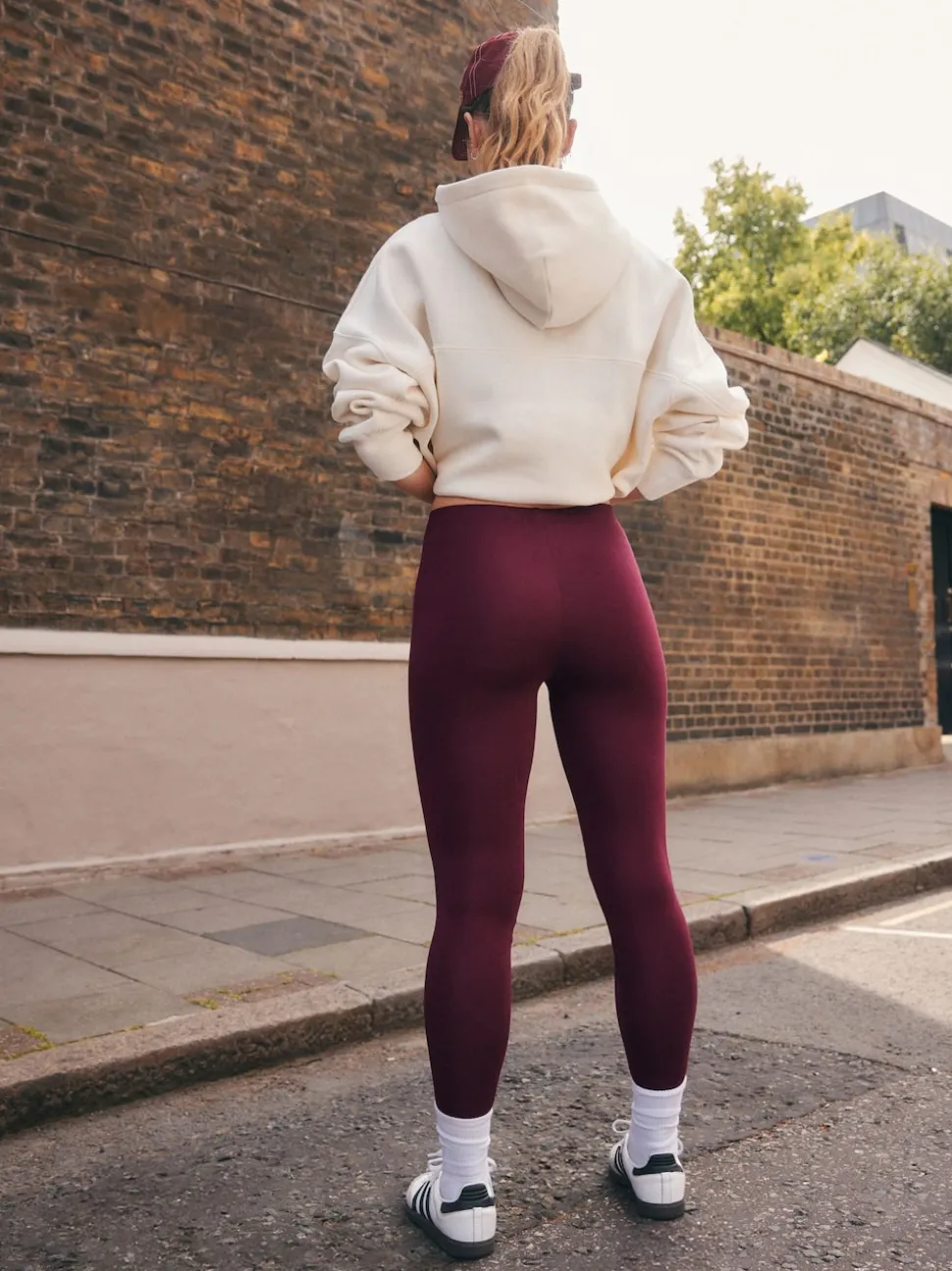 Bordeauxrood - Lange legging
