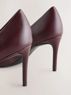 Bordeauxrood - Leren mid-court pumps