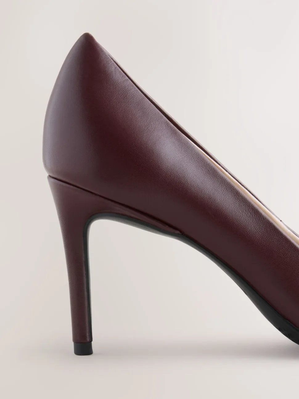 Bordeauxrood - Leren mid-court pumps