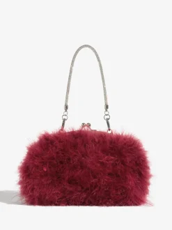 Bordeauxrood - Lipsy Feather Top Handle Clutch Bag