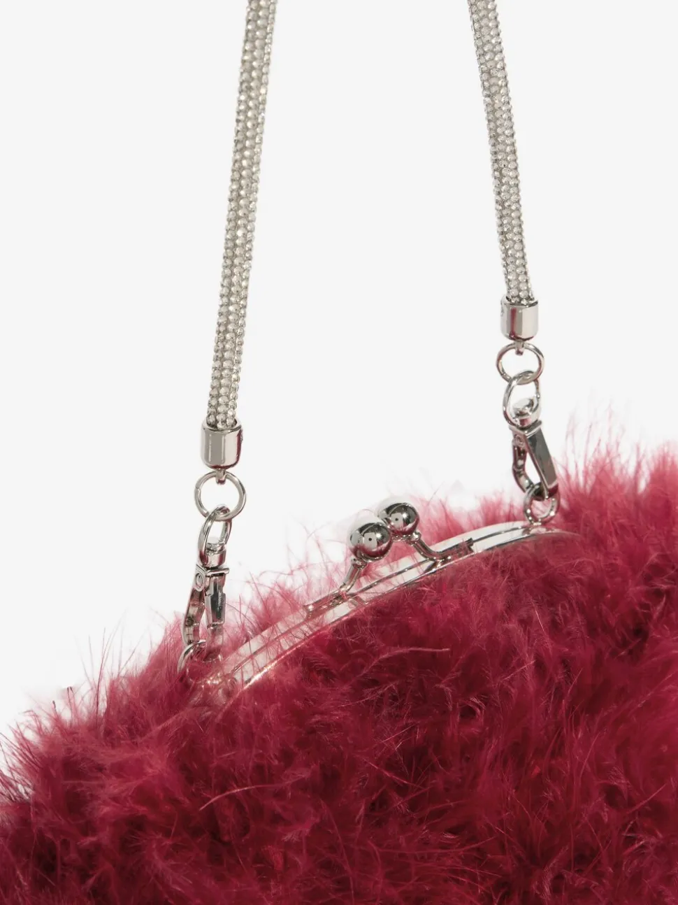 Bordeauxrood - Lipsy Feather Top Handle Clutch Bag