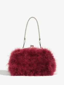 Bordeauxrood - Lipsy Feather Top Handle Clutch Bag