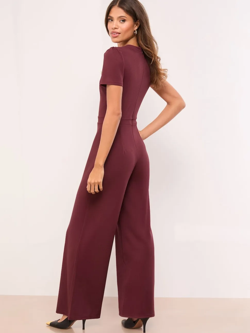 Bordeauxrood - Lipsy Military Buttoned Jumpsuit