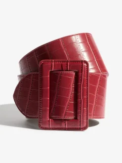 Bordeauxrood - Lipsy Wide Buckle Belt