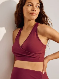 Bordeauxrood - Maternity Nursing Sports Bra