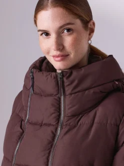 Bordeauxrood - Maternity Shower Resistant Coat