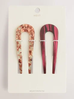 Bordeauxrood - Resin Hair Pin