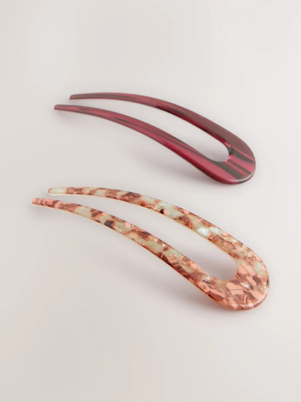 Bordeauxrood - Resin Hair Pin
